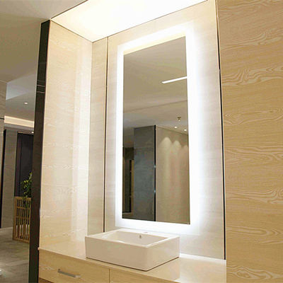 Wall Mounted Backlit LED Makeup Mirror with Touch Sensor W20"xH60" Rectangle Shape