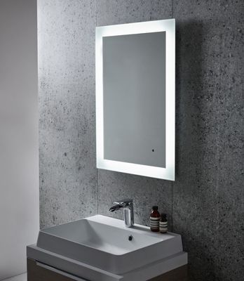 Wall Mounted Backlit LED Makeup Mirror with Touch Sensor W20"xH60" Rectangle Shape