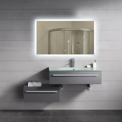 Wall Mounted Backlit LED Makeup Mirror with Touch Sensor W20"xH60" Rectangle Shape