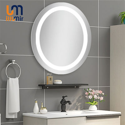 50/60Hz Grounded UL ETL CE Certified Frameless Oval Round Backlit LED Bathroom Mirror