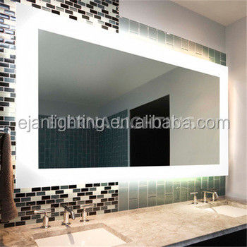 Hotel Must Have Large Wall Mounted Bathroom Mirror With Light And 50/60HZ Voltage