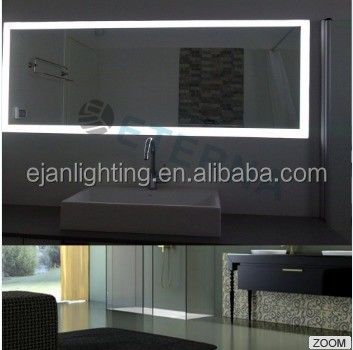 Hotel Must Have Large Wall Mounted Bathroom Mirror With Light And 50/60HZ Voltage