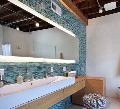 IP44 Rated LED Touch Screen Wash Basin Mirror with Backlit Light and ETL CETL CE RoHS
