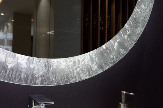 Clear Smart Adjusting Dimming and Color Temperature Round Decorative Wall Mounted Bathroom LED Mirror