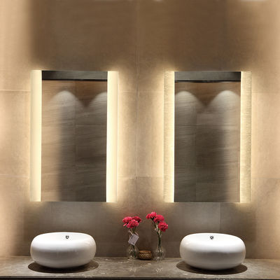 Beauty Salon Illuminated LED Bathroom Mirror Customizable With 24VDC Lighting