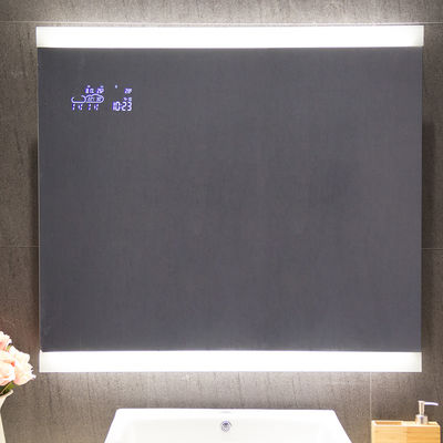 Smart and Stylish Square Wall Mounted LED Lighted Wifi Weather Display Smart Mirror