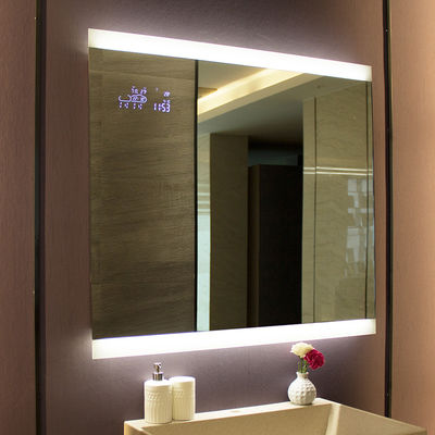 Smart and Stylish Square Wall Mounted LED Lighted Wifi Weather Display Smart Mirror