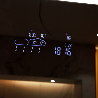 Smart and Stylish Square Wall Mounted LED Lighted Wifi Weather Display Smart Mirror