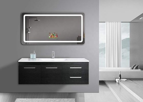 Rectangle Mirror TV LED Bath Mirrors Illuminated with Bathroom Light Equipped