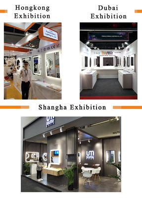 Hotel Beauty Salon Furniture Shape Irregular Designer Frameless Backlit Bathroom Mirror