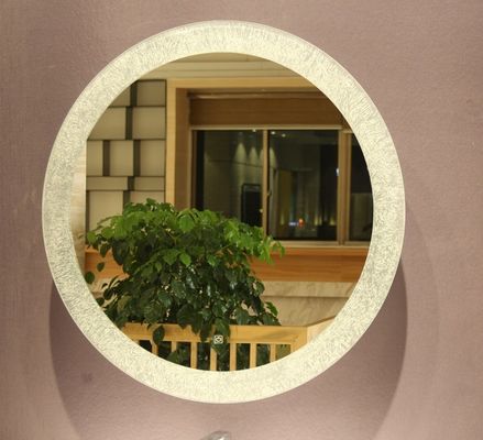 Modern Hotel Bathroom Round Illuminated Mirror with Custom Shape and IP44 Rating Design