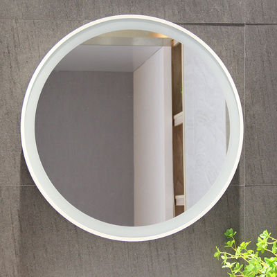 Upgrade Your Home Decor with Large Custom Round Wall Mirror in White Framed Furniture