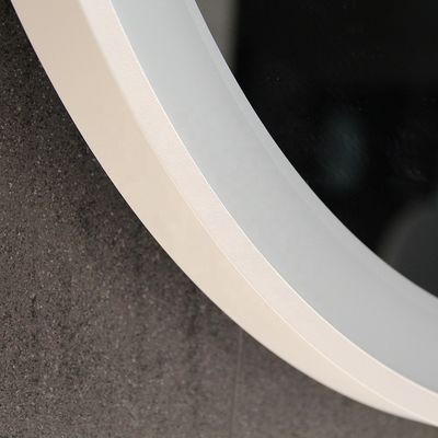 Upgrade Your Home Decor with Large Custom Round Wall Mirror in White Framed Furniture