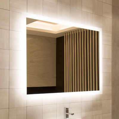 Square Wall Mounted Fog Free Shower Magnifying Mirror With Light Mirror Size 500x700mm