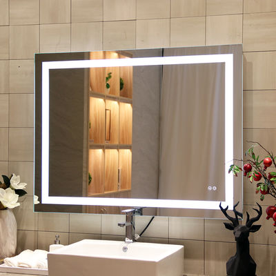 Bathroom Vanity Round Metal Frame Mirror With Replaceable 2835 SMD LED Strip Lighting