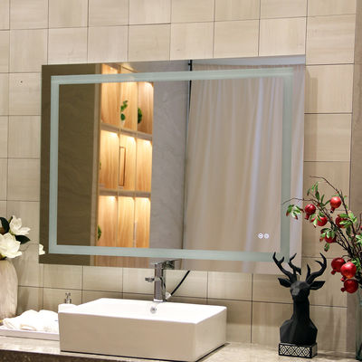 Bathroom Vanity Round Metal Frame Mirror With Replaceable 2835 SMD LED Strip Lighting