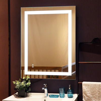 Bathroom Vanity Round Metal Frame Mirror With Replaceable 2835 SMD LED Strip Lighting