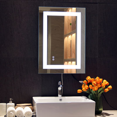 Bathroom Vanity Round Metal Frame Mirror With Replaceable 2835 SMD LED Strip Lighting