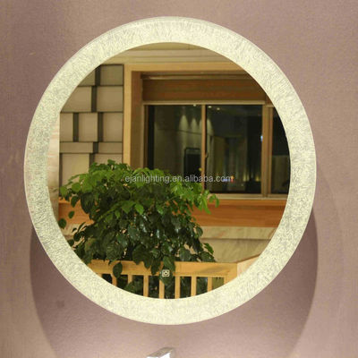 Glass Oval Shape Round Smart Touch Screen LED Bathroom Vanity Mirror with Dimming