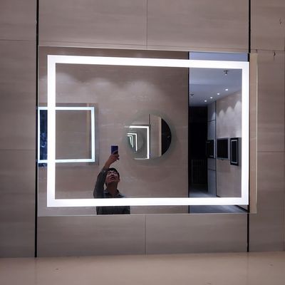 Equipped Light and 50/60Hz Voltage Hotel Bathroom Mirror for Modern Bathroom Makeover