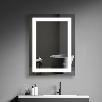 Rectangle LED Mirror for Home and Salon Decor Rust Resistant Chassis Frameless Design