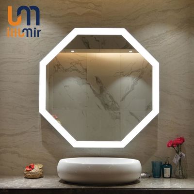 2700K-6000K Light Color LED Illuminated Mirror with Elegant Suspension Frame Design