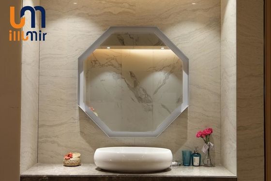 2700K-6000K Light Color LED Illuminated Mirror with Elegant Suspension Frame Design