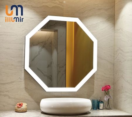 2700K-6000K Light Color LED Illuminated Mirror with Elegant Suspension Frame Design