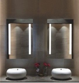 Wall Mounted LED Makeup Mirror with Digital Clock and UL ETL CUL ETL CE Certification