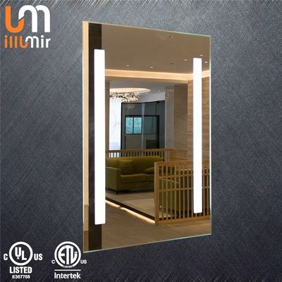 Wall Mounted LED Makeup Mirror with Digital Clock and UL ETL CUL ETL CE Certification