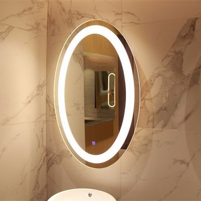High Output SMD LEDs Custom Decorative Lighted Fogless LED Mirror for Hotel Bathrooms