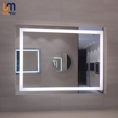 2700K-6000K CCT Hotel Decorative LED Wall Vanity Mirror With Lights Single Sided