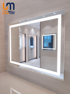 2700K-6000K CCT Hotel Decorative LED Wall Vanity Mirror With Lights Single Sided