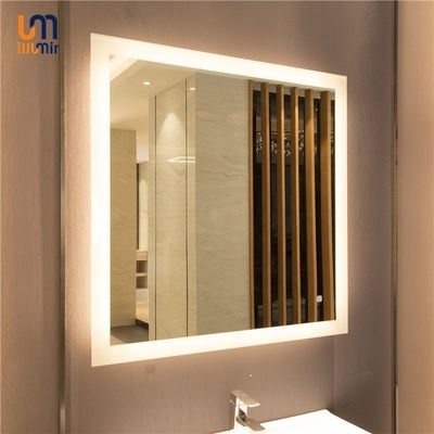 2700K-6000K CCT Hotel Decorative LED Wall Vanity Mirror With Lights Single Sided