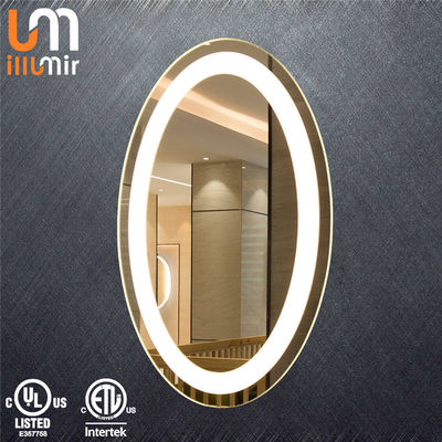 WiFi Android System Modern Oval LED Makeup Mirror with Touch Screen and Digital Clock