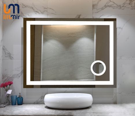 Foshan ETERNA LED Clock Bathroom Mirror with Magnifying Function and 5 Years Guarantee