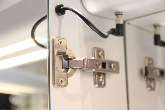 Wall Mounted LED Lighted Bathroom Mirror Cabinet in Modern Style with Aluminum Chassis