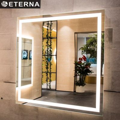 Large Size Custom LED Bathroom Mirror with Defogger Modern Design and AC110-277V Voltage