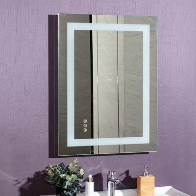Rectangular Front Lighted LED Bathroom Wall Mirror with 5mm Copper Free Silver Mirror