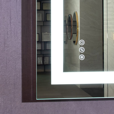 Rectangular Front Lighted LED Bathroom Wall Mirror with 5mm Copper Free Silver Mirror