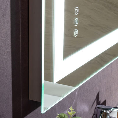 Rectangular Front Lighted LED Bathroom Wall Mirror with 5mm Copper Free Silver Mirror