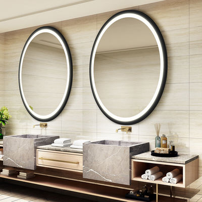Smart Wifi LED Illuminated Large Round Bathroom Vanity Mirror for Custom Modern Luxury