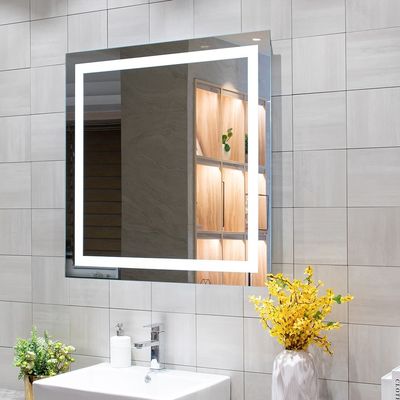 Hotel Large LED Bathroom Mirror Durable Rectangular Design with 5mm Silver Mirror