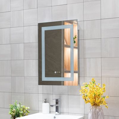 Hotel Large LED Bathroom Mirror Durable Rectangular Design with 5mm Silver Mirror