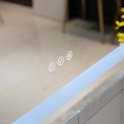 Hotel Large LED Bathroom Mirror Durable Rectangular Design with 5mm Silver Mirror