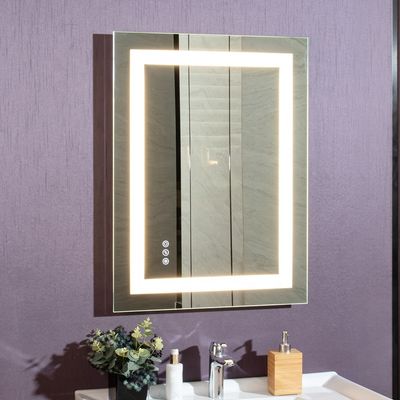 Custom Lighted Bathroom Smart Vanity LED Mirror with Rust Resistant Metal Chassis