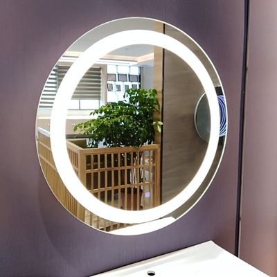 Wall or Standing Installation LED Backlit Glass Bathroom Mirror with Illumination