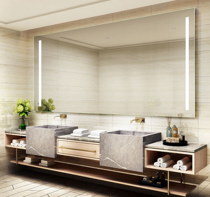 Smart Vanity Bathroom Mirror With Defogger And Hotel Light For Wall Mounted Led Mirror