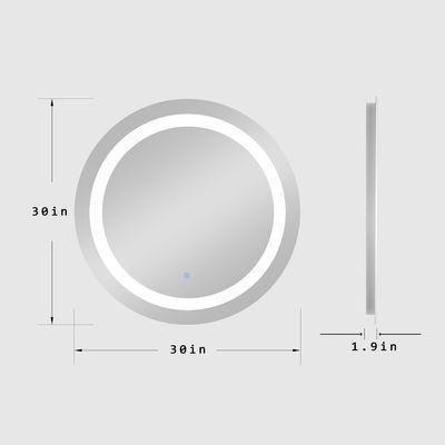 Compact Bathroom Mirror With Lights Corrosion Protection Adjustable Lighting