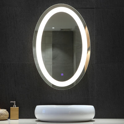 Versatile Large Round Mirror With Lights Frameless Space Saving Stylish